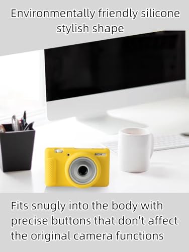 Funda para cámara Sony ZV-1F/ZV-1 II/ZV-1M2 silicona suave amarilla miniatura 4