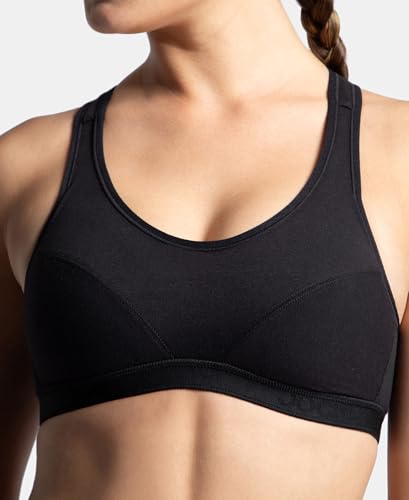 Image of Jockey 1378 Women Wirefree Padded Super Combed Cotton Elastane Stretch Full Coverage Racerback Active Bra with StayFresh and Moisture Move Treatment