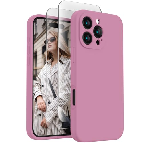 Image of FireNova Designed for iPhone 16 Pro Case, Silicone Upgraded [Camera Protection] Phone Case, Soft Anti-Scratch Microfiber Lining Inside, 2024, Lilac Purple