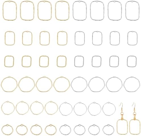 CHGCRAFT 48pcs 8 style ring open back bezel pendants oval