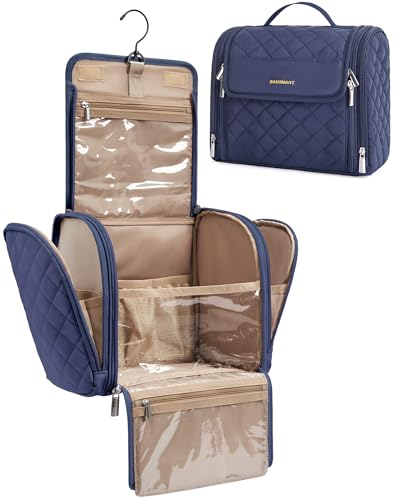 BAGSMART Makeup Bag for Women with Hanging Hook, Large Portable