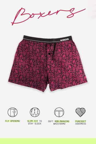Image of &Circus Men's Puresoft Beechwood Modal Boxers | Ultra Soft Elastane Stretch Mens Breathable Boxer Innerwear Men