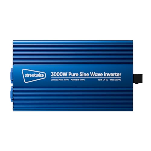 Streetwize 3000W Pure Sine Wave Inverter – Portable Power for Vehicles, Caravans & Work Sites