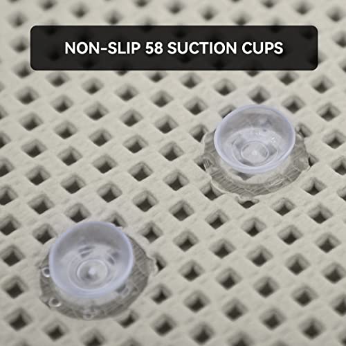 Modmate Non Slip Bathtub Mat For Bathroom,Soft Foam Bathtub Mats,17X36 Bath Mat For Tub With Suction Cups (Brown) #TOP1