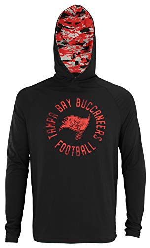 Zubaz NFL Buccs Lightweight Mini Camo Hoody Black Size M