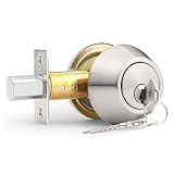 Probrico Double Side Keyed Deadbolt in Brushed Satin Nickel