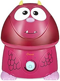 Crane USA Filter-Free Cool Mist Humidifiers for Kids, Pink Monster