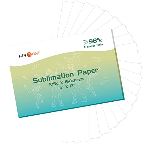 HTVRONT Sublimation Paper 11x17 Inches - 150 Sheets Excellent Ink Release Sublimation Transfer Paper for Tumblers Mugs T-shirts