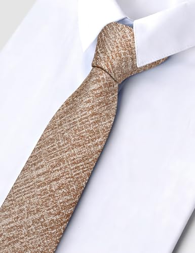 Image of Barry.Wang Skinny Ties for Men Cashmere Wool Blend Necktie with Tie Clip