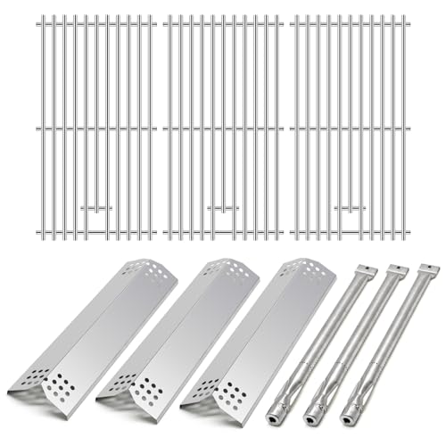 Adviace Grill Replacement Parts for Kitchenaid 720-0953 720-0787D 3 Burner Gas Grill Grill Grates Heat Plates Grill Burner Kit for Kitchen Aid 720-0787D Home Depot Kitchenaid 720-0953 Grill
