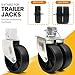 (2-Pack) AR-PRO 6-Inch Boat Trailer Jack Wheels - Universal Fit Black Plastic Caster Wheels - Includes All Mounting Hardware - Suitable for Boat Trailer Jacks with 1 or 2 Wheels