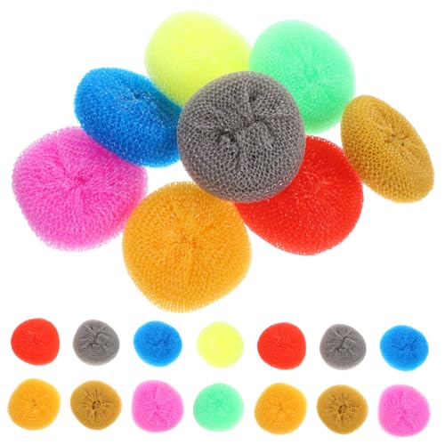 CALLARON 30 Piezas Bolas de Limpieza para Cuencos Esponjas de Cocina Resistentes Secado Rápido para Eliminar Manchas Difíciles Uso Doméstico Colores Surtidos