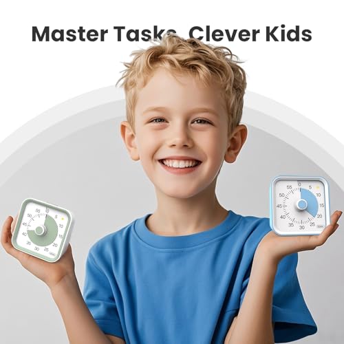 Visual Timer for Kids, Countdown Timer with Pause Function, White - Image 3