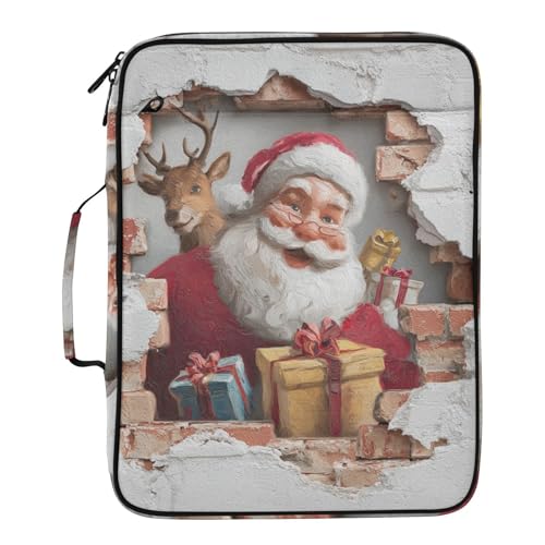 Carpeta de bolsillo Papá Noel 3D organizador de documentos A4 carpetas colgantes expandibles oficina