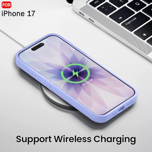 Image of TheGiftKart Liquid Silicone Back Cover Case for iPhone 17 | Soft Micro-Fibre Lining Inside | Camera & Screen Protection | Shockproof Back Cover Case for iPhone 17 (Silicone, Purple)