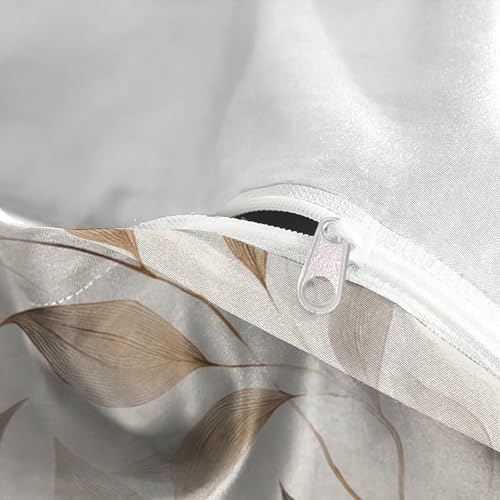 Housse de couette 140x200 effet 3D imprimé botanique durable - 8