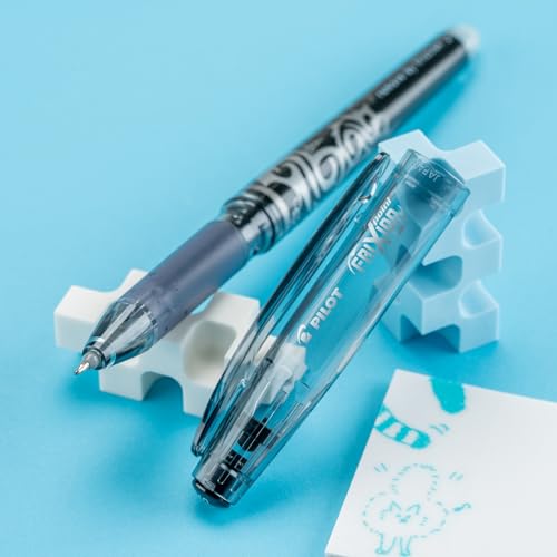 Image of Pilot FriXion Point Erasable Gel Pens, Extra Fine Point, 3-Pack, Black Ink (31578)