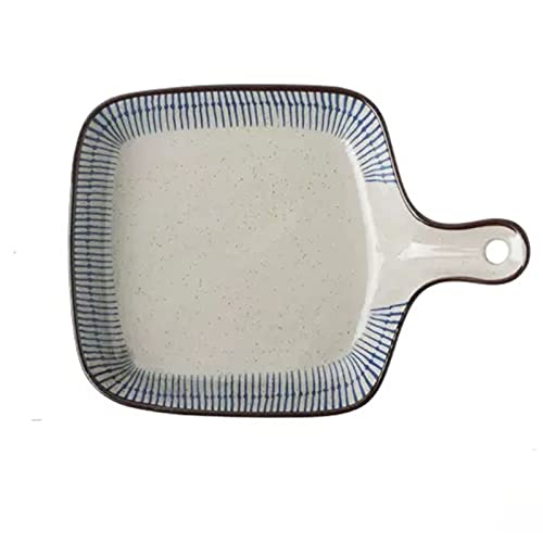 Plaque ​à four Plat de cuisson en céramique, ustensiles de cuisson carrés en céramique, cuisine occidentale créative, assiette à pâtes, vaisselle avec...