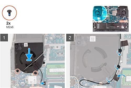 Ventilador de refrigeración Dell G15 5510 5511 con GPU RTX3060 2