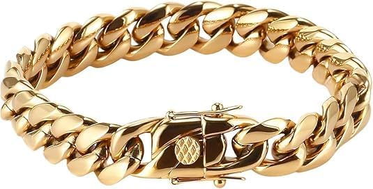 18K Gold Miami Bracelet, Mesh Bracelet, Hip-Hop Style, Fashionable and Versatile, Adds Charm, Gift for Men and Women, Birthday/Thanksgiving/Christmas and Other Holiday Gifts