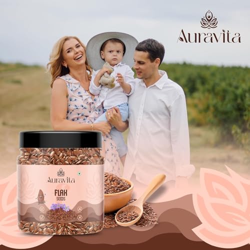 Image of Auravita 4 Combo (Chia, Pumpkin, Sunflower & Flax Seed) 100gms each (400gms total) Jar Pack | Mix Seeds for Eating Superfood Perfect for Gifting