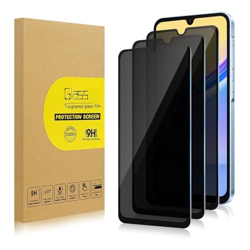 Lokyoo 3 Pièces Verre Trempé Anti-Espion pour Samsung Galaxy A15 5G Ecran Anti Espion Film en Verre Trempé, Dureté Ultra-Résistante 9H, Sans Bulles