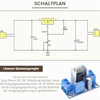 DAOKAI LM317 DC-DC Wandler Einstellbare Buck Netzteil Step Down Converter Modul 4,2-40V Abwärts Leiterplatte Regler-Stromversorgungsmodule mit 24 AWG-Draht(5 Stück) – Ansicht 5