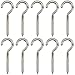 Axe Sickle 3.5 Inch Heavy Duty Large Screw Hook Ceiling Hook Cup Hook Silver 20 Pcs