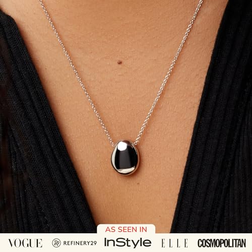 Ana Luisa Pebble Pendant Necklace for Women - 14K Gold Plated and Silver Rhodium Plated Trendy Small & Mini Teardrop Necklace with Lobster Clasp - Hypoallergenic, Water-Resistant, Tarnish-Free Jewelry2