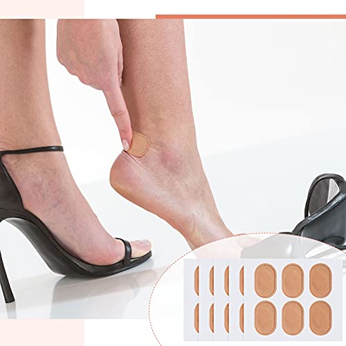 Image of Nuanchu 60 Pieces Bunion Cushions Self-Adhesive Bunion Pads Foot Callus Patches Foot Blister Shoe Accessories Women Men Feet Heel Protector Pads(Skin Color,M)