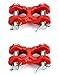 QWORK 3/8 Inches Twin Clevis Safety Chain Repair Links, 2 Pack Trailer Tie Down Links, Industrial Grade Heavy Duty Material - 6,600 LBS. Capacity