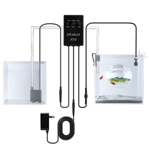 Qwakay Automatisches Nachfüllsystem ATO-System Aquarium mit Pumpe – Nachfüllautomatik ATO-System für Aquarien – Aquarium Smart Meerwasser Wassernachfüller