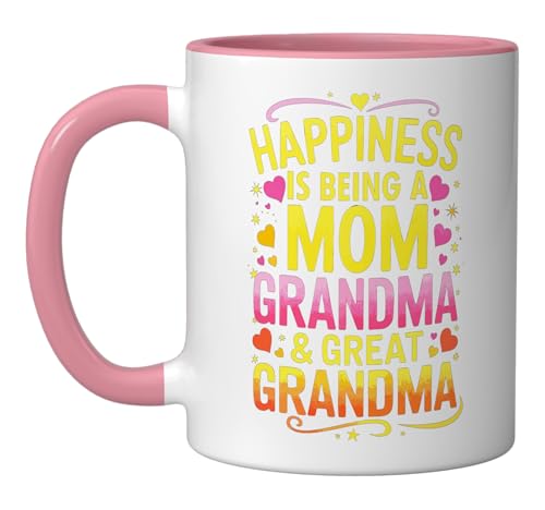 Taza de cerámica Happiness Is Being A Mom Grandma miniatura 1