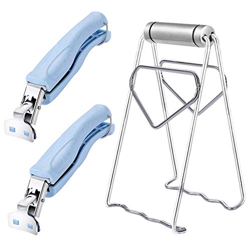 Sptechmake Stainless Steel Anti-Hot Bowl Dish Plate Gripper Clip Clamp Holder For Moving Hot Plate Or Bowls With Food Out From Instant Pot Microwave Oven, Kitchen Tool Tongs For Cooking (3Pack) #TOP3