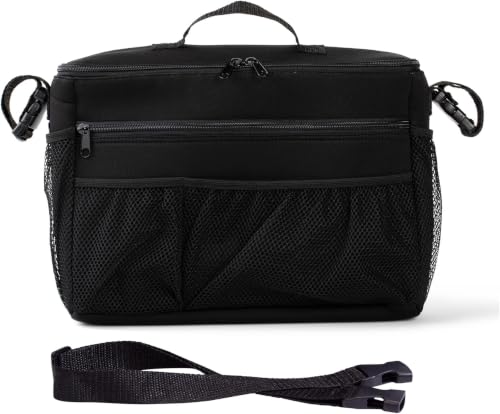 J.L. Childress Cool 'N Cargo Stroller & Wagon Cooler Insulated Stroller Organizer Bag with Cup & Bottle Holder, Travel Accessory for Parents, Large Capacity Storage Attachment - Black (Pack of 6)