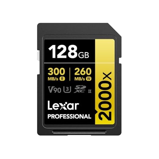 Lexar Professional 2000x SD Karte 128GB, SDXC UHS-II Speicherkarte ohne Lesegerät, Bis Zu 300MB/s Lesen, für DSLR, Videokameras in Kinoqualität (LSD2000128G-BNNAG)