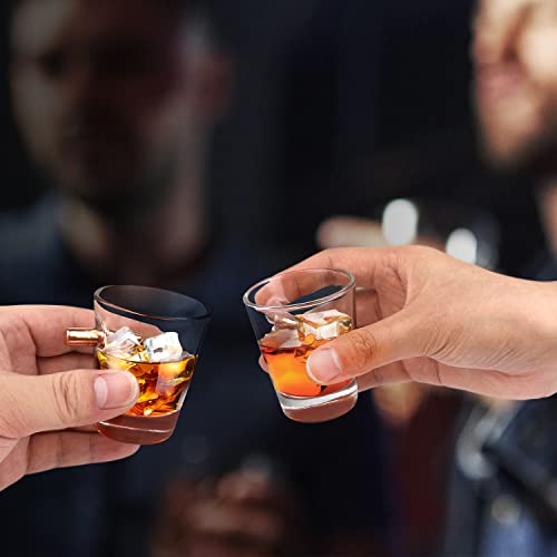 Chouggo Bullet Shot Glasses Set Of 6, Fathers Day Gifts For Dad, Cool Shot Glasses With .308 Bullet, 2 Ounce Funny Whiskey Shot Glass, Gifts For Dad From Daughter, Son, Wife #TOP5