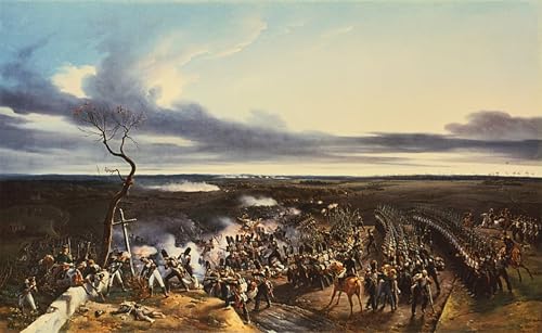 Cuadro de la batalla de Montmirail en lienzo, pintura mural vintage para decorar paredes