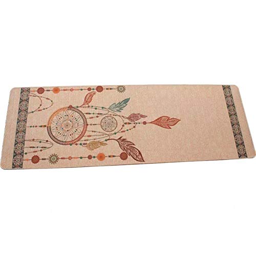 Baibian 183Cm*61Cm*5Mm Natural Rubber Mat Absorb Sweat Environmrntal Comfortable Suede Fabric Non-Slip Lose Exercise Yoga Mat,Style 1