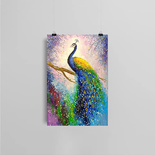 Kernelight Peacock Wall Art Beautiful Elegant Peacock Pictures Canvas Wall Art Painting Oil Painting Poster Prints Animal Posters For Room Aesthetic Living Room Bedroom Modern Wall Decor Unframed 12X18 Inches thumb #2