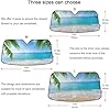 Tropical Palm Tree Beach Car Windshield Sun Shade Blocks UV Rays Sun Visor Protector Foldable Sun Reflector to Keep Your Vehicle Cool