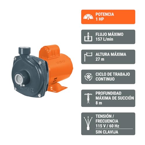 Bomba de agua de 1 caballo de fuerza 26 bomba de agua de 1 caballo de fuerza precio marca TRUPER (2)