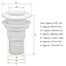 Thru Hull Fitting, Marine Through Hull Fitting 2in White ABS Plastic Hose Coupler Boat Drain Outlet Hose Connector Accessory Thru Hull Connector Replacement for Boat Marine