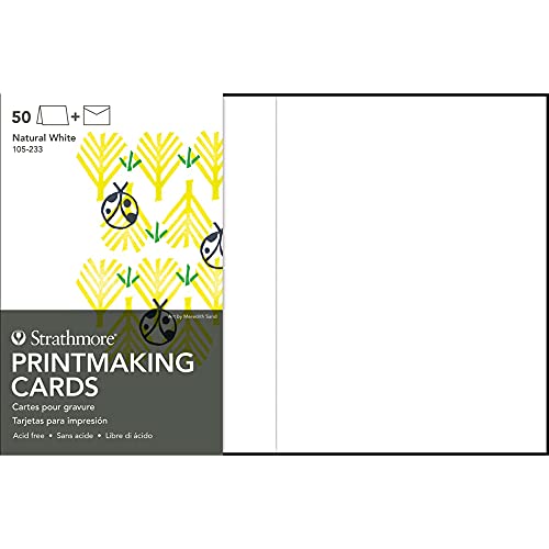 Strathmore Printmaking Cards With Envelopes, 5X6.875 Inches, 50 Cards (280G) - Artist Paper For Adults And Students #TOP4