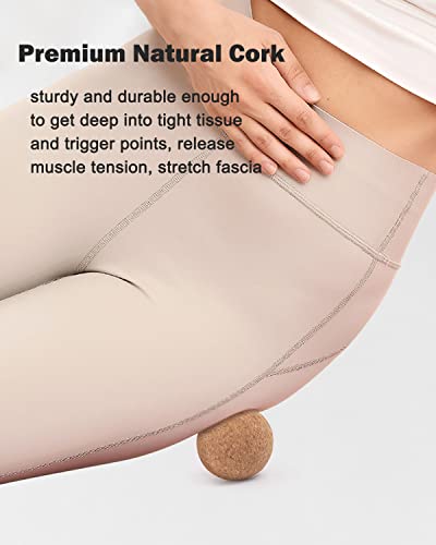 Cork Massage Ball, High Density Fine Particles Massage Ball For Deep Tissue Muscle Massage, Myofascial Release, Trigger Points, And Yoga Therapy, 2.5 Inch Lightweight Lacrosse Massage Ball #TOP2