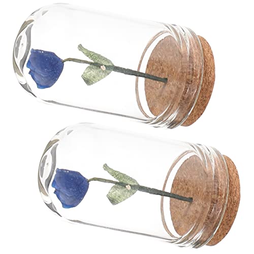 AOKWAWALIY Rosa in Miniatura Cupola Di Mini Fiore Artificiale Decorazione Per Casa Delle Bambole Colori Vivaci Accessorio Per Piccola Casa