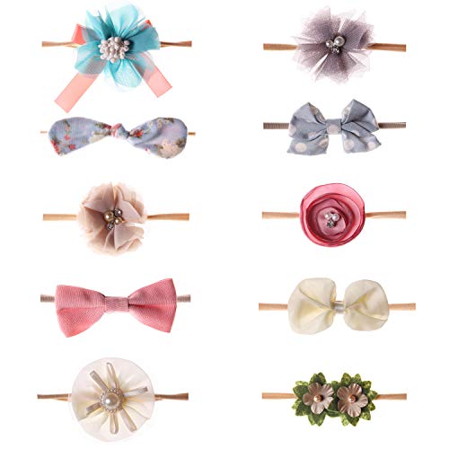 Baby Girl Nylon Headbands Knot Hair Accessories Baby Headwraps Newborn Toddler and Kids Colorful Elastic Hairband