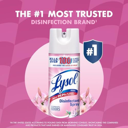 Lysol Disinfectant Spray, Sanitizer, Linen & Morning Breeze, 19 oz, 4 Pack - image 8