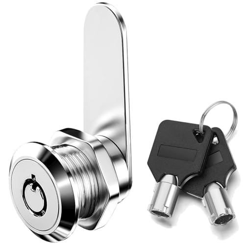 ZiYuya cerradura tubular de leva con llave diferente, para buzón de correo, armario, cajón y aparador (25mm)