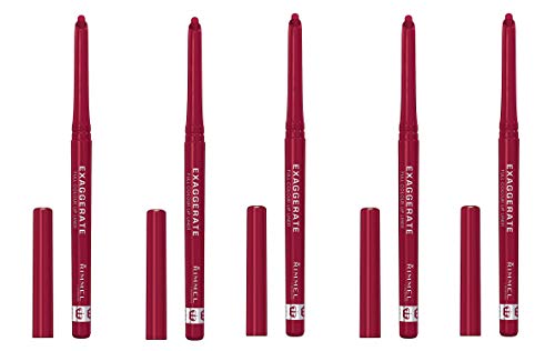 Rimmel Exaggerate Lip Liner, Red Diva [024] 1 ea (Pack of 5)
